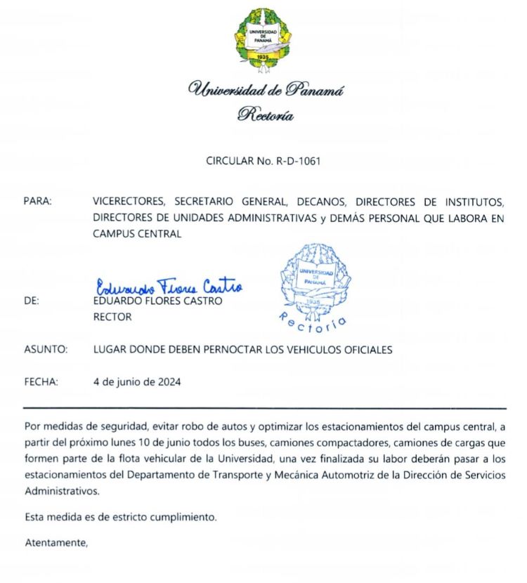 comunicado de los carros up