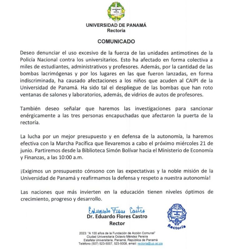 comunicado represión 