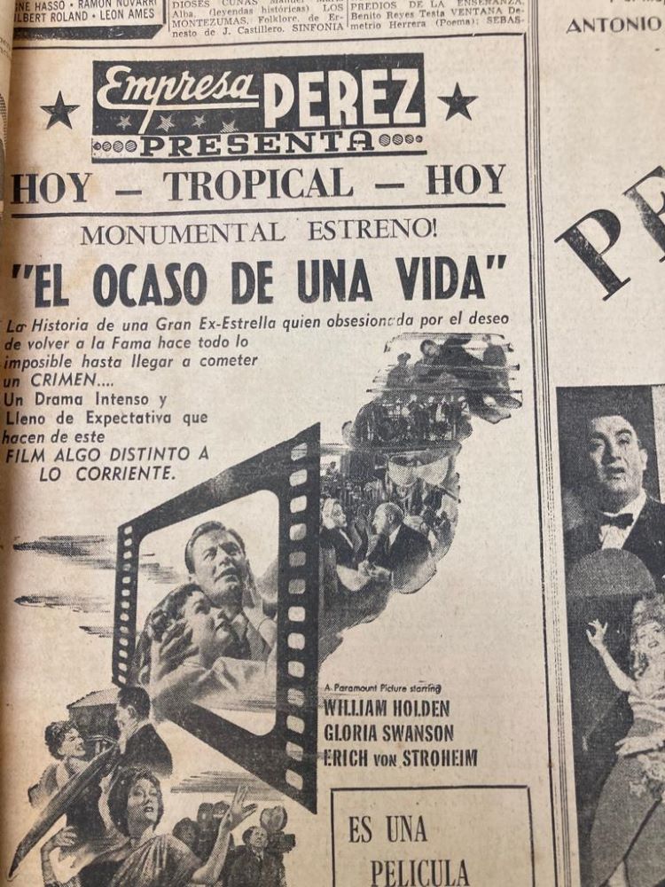 cartelera año 1960 tropical 