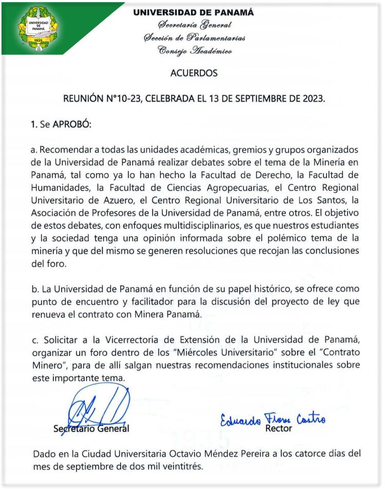 comunicado rector 