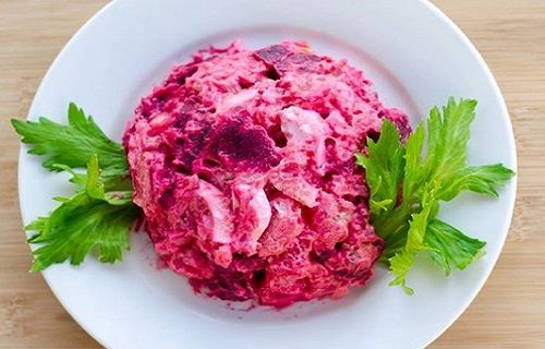 Ensalada de papas roja