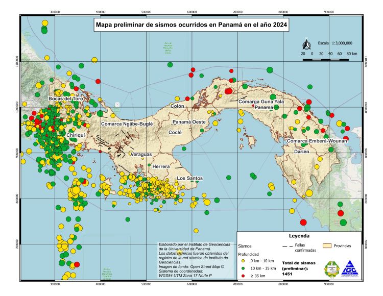 Mapa de sismos de geociencias