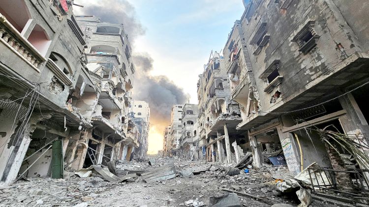 zona devastada por el conflicto de israel palestina