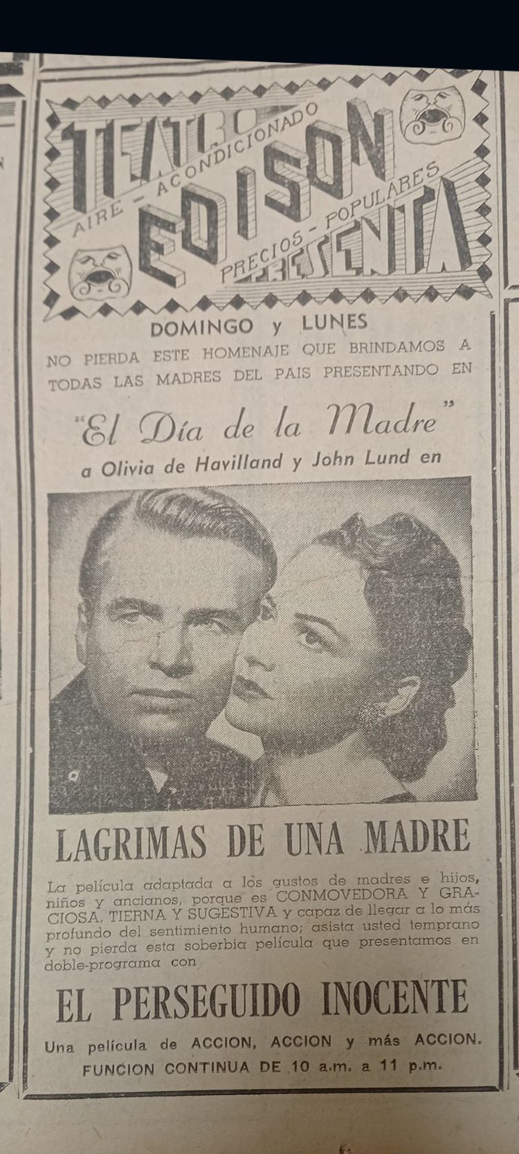 cartelera teatro edison 