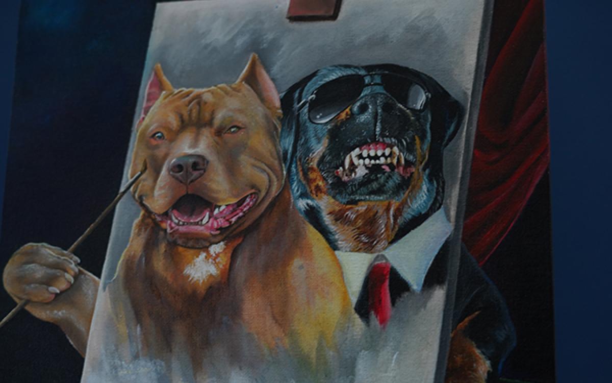 Una de la obras expuestas 