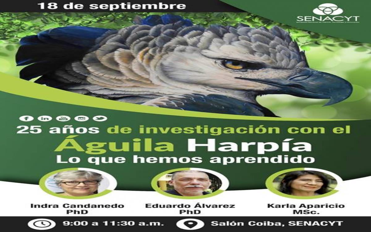 Afiche de 25 años de investigación de águila  harpía 