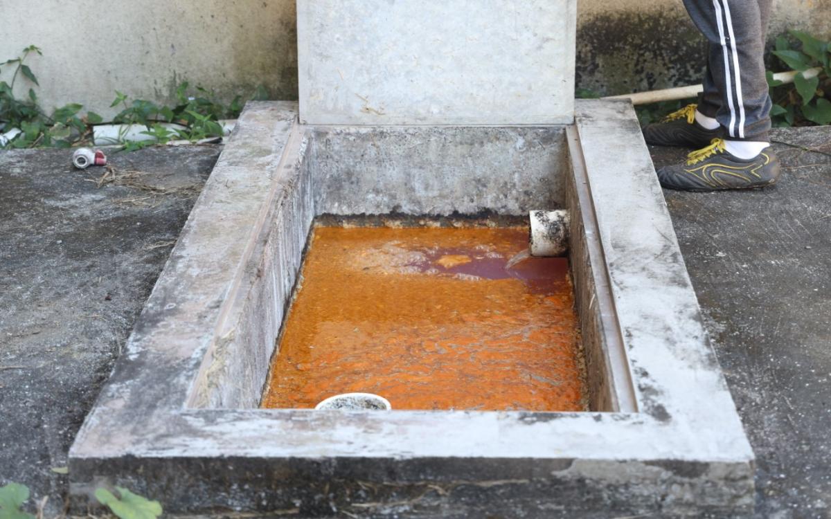 Trampa de grasa de la cafetería de la Facultad de Derecho.